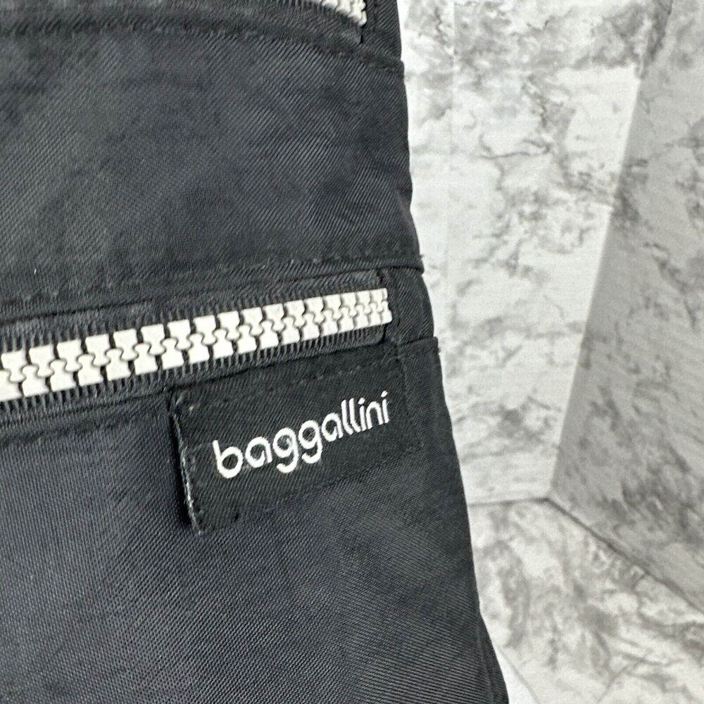 Baggallini Womens Crossbody Bag Purse Lightweight Black Nylon Double Zip Pockets - Picture 4 of 11